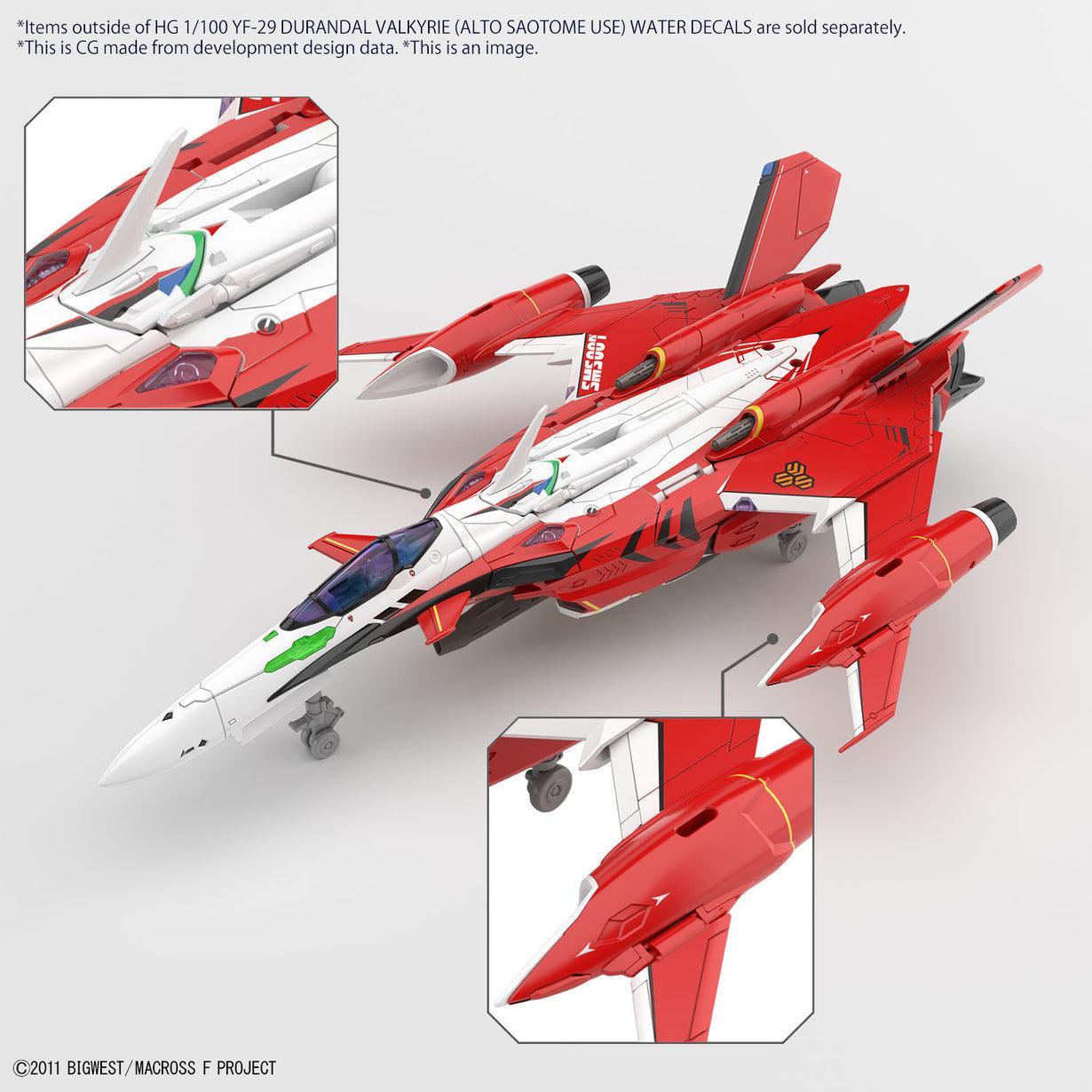 HG 1/100 YF-29 Durandal Alto Saotome Use Water Decal - Show Me What You Bot