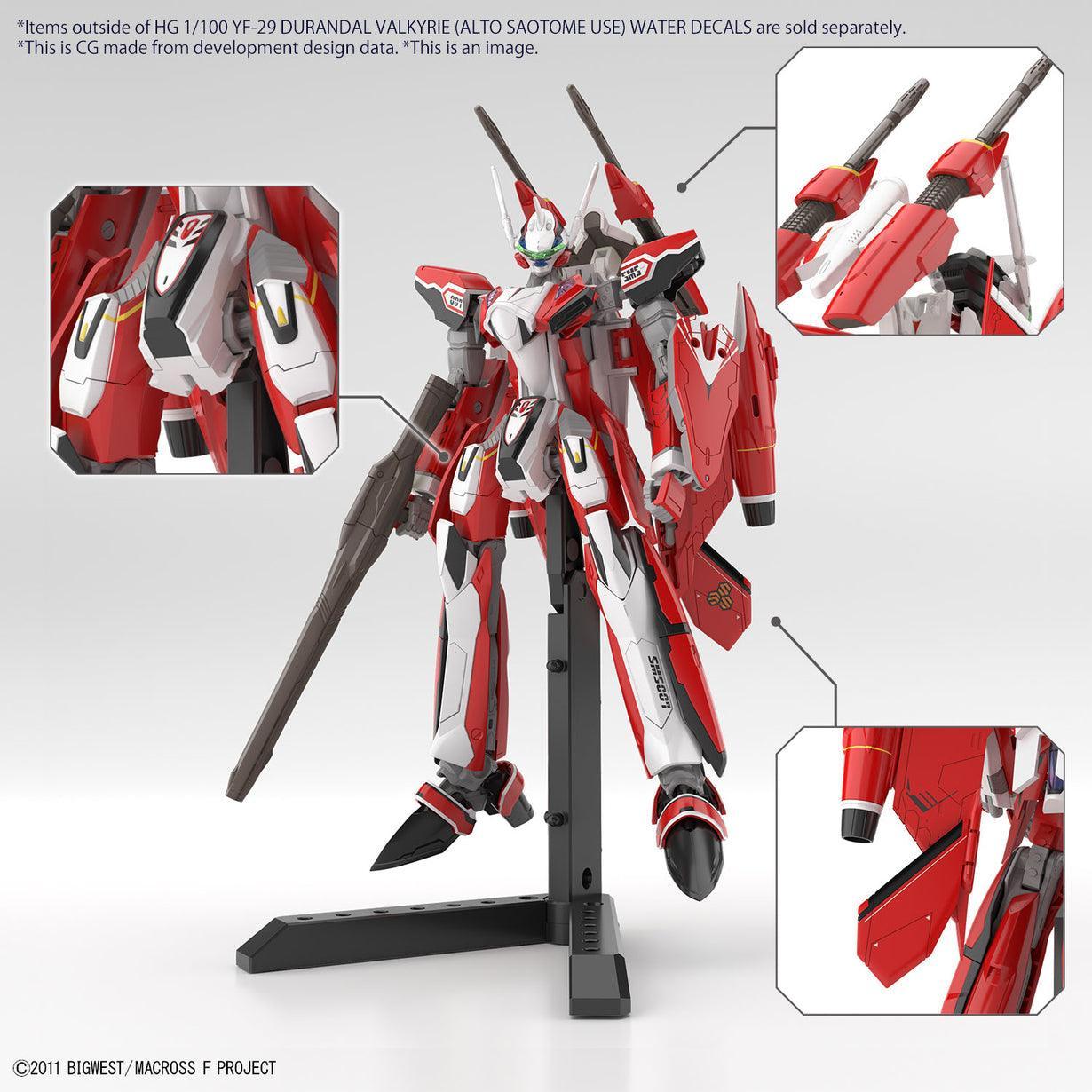 HG 1/100 YF-29 Durandal Alto Saotome Use Water Decal - Show Me What You Bot