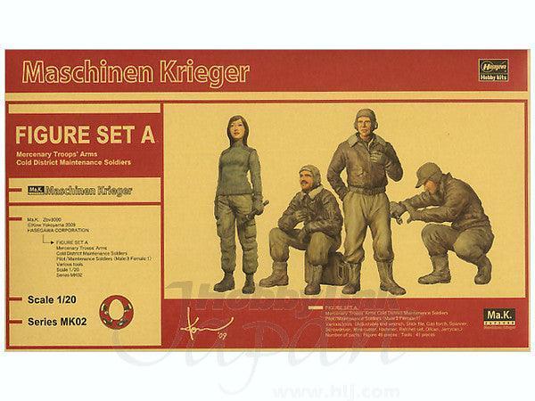 Hasegawa MK02 Maschinen Krieger – Set Figure Mercenari ‘Cold District’ 1/20 – Modellismo Da Montare E Dipingere
