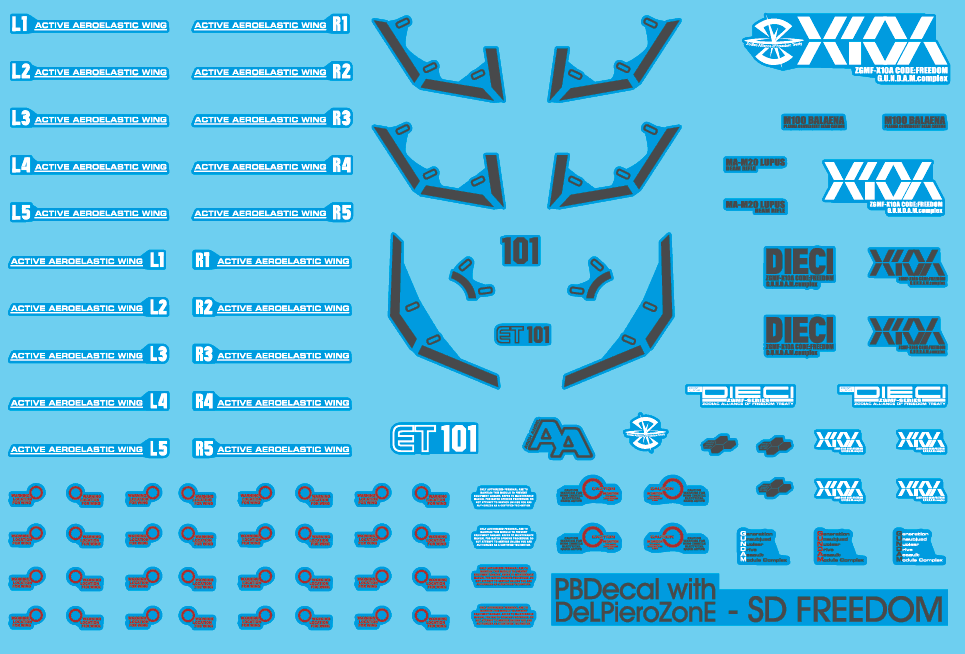 Delpi - SD Freedom Gundam Water Decal - Show Me What You Bot