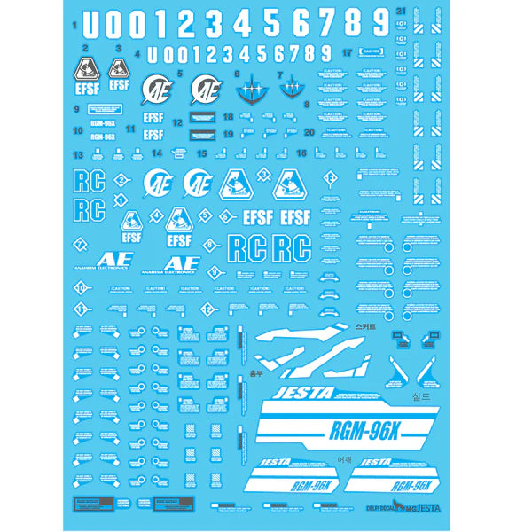 Delpi - MG 1/100 RGM-96X Jesta Decal [Holo]