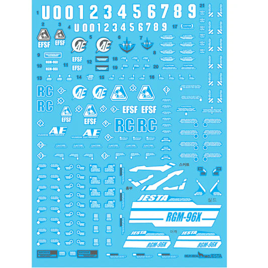Delpi - MG 1/100 RGM-96X Jesta Decal [Holo]