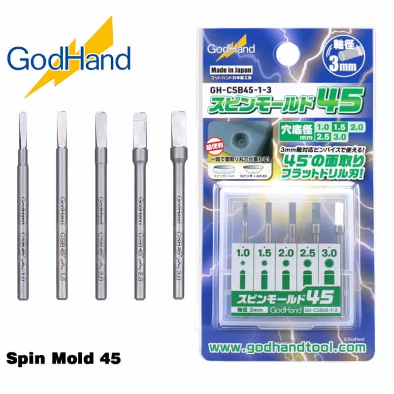 GH-CSB45-1-3 - Spin Mold Bits (For carving holes)