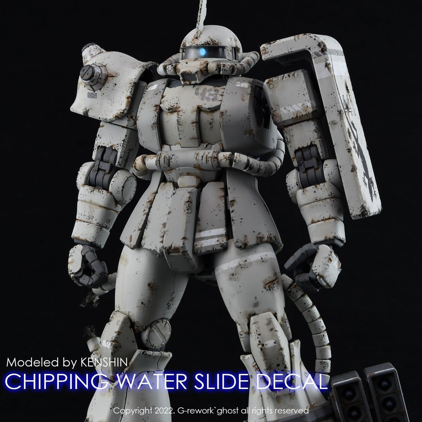 CP-CU-01-G - (Gray) Chipping Decal Custom Water Decal [G-REWORK] - Show Me What You Bot
