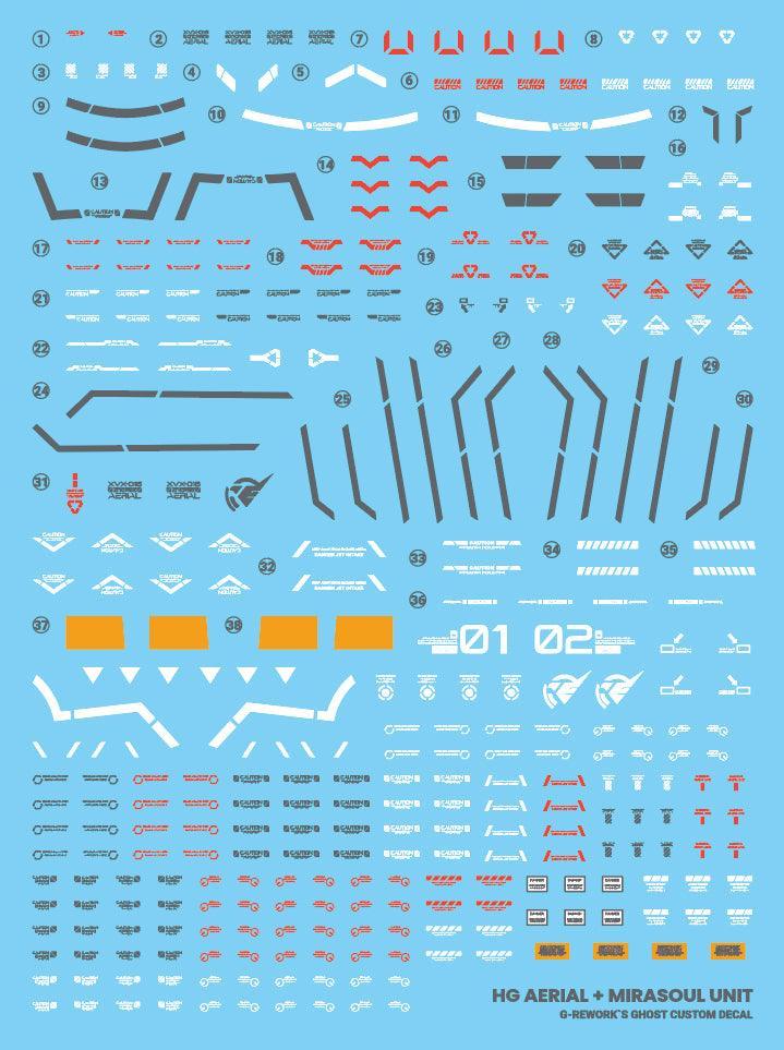 CD-H-WM13 - Gundam Aerial + Mirasoul Unit Water Decal [G-REWORK] - Show Me What You Bot