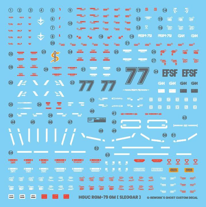 CD-HL-GSLE - HG 1/144 GM Sleggar Water Decal [G-REWORK] - Show Me What You Bot
