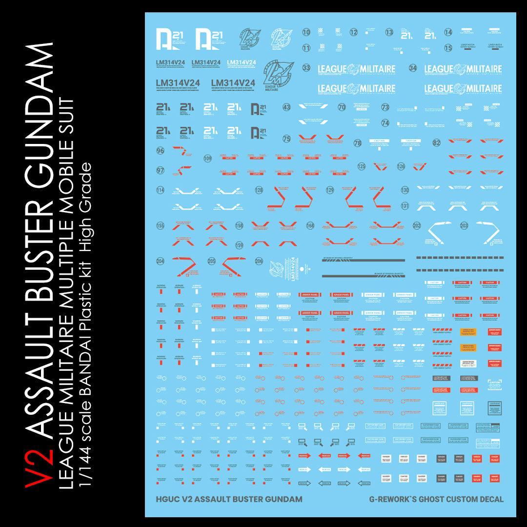 CD-H189 - HG 1/144 V2 Assault Buster Gundam Water Decal [G-REWORK] - Show Me What You Bot