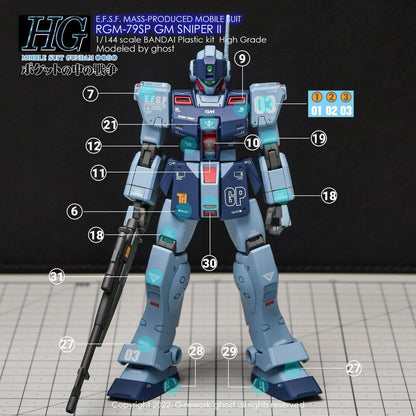 CD-H146 - HG 1/144 RGM-79SP GM Sniper II Water Decal [G-REWORK] - Show Me What You Bot