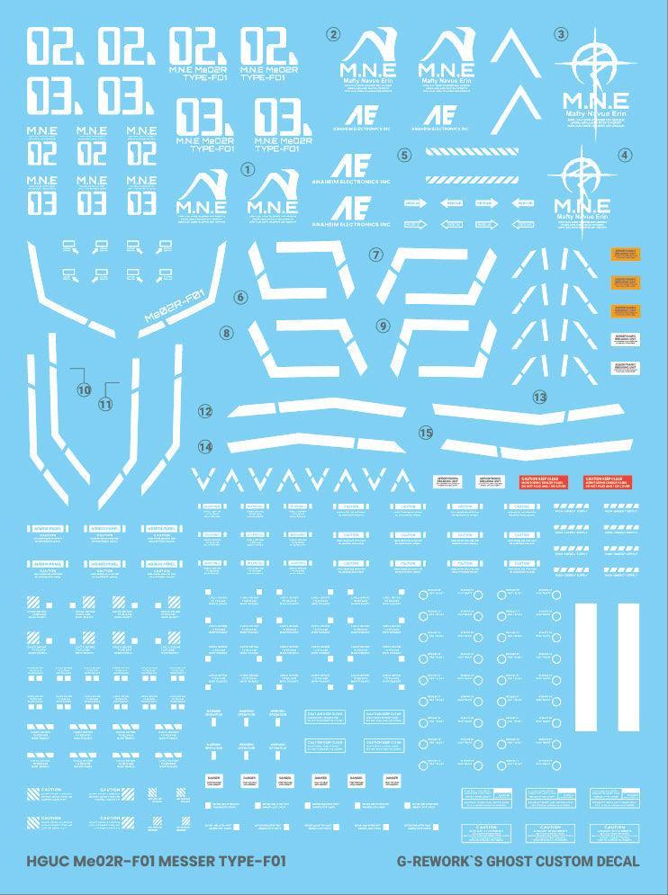 CD-HL-F01 - HG 1/144 ME02r-F01 Messer Type-F01. Water Decal [G-REWORK] - Show Me What You Bot