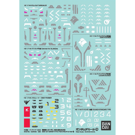 Bandai Decal 135 - The Witch From Mercury Multi-Use 3