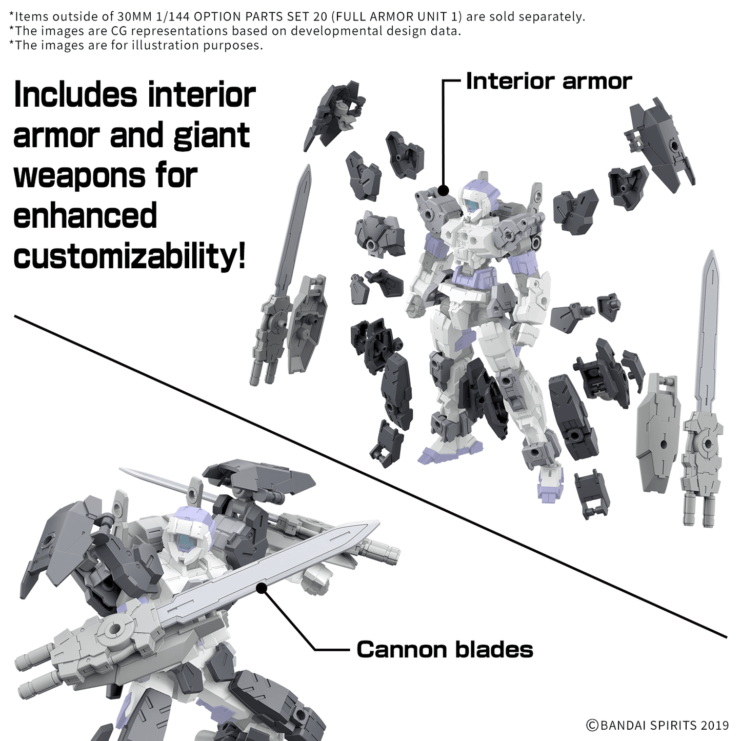 30MM 1/144 Option Parts Set 20  [Full Armor Unit 1]