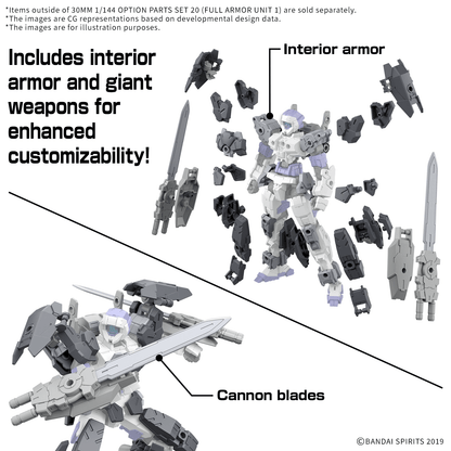 30MM 1/144 Option Parts Set 20  [Full Armor Unit 1]