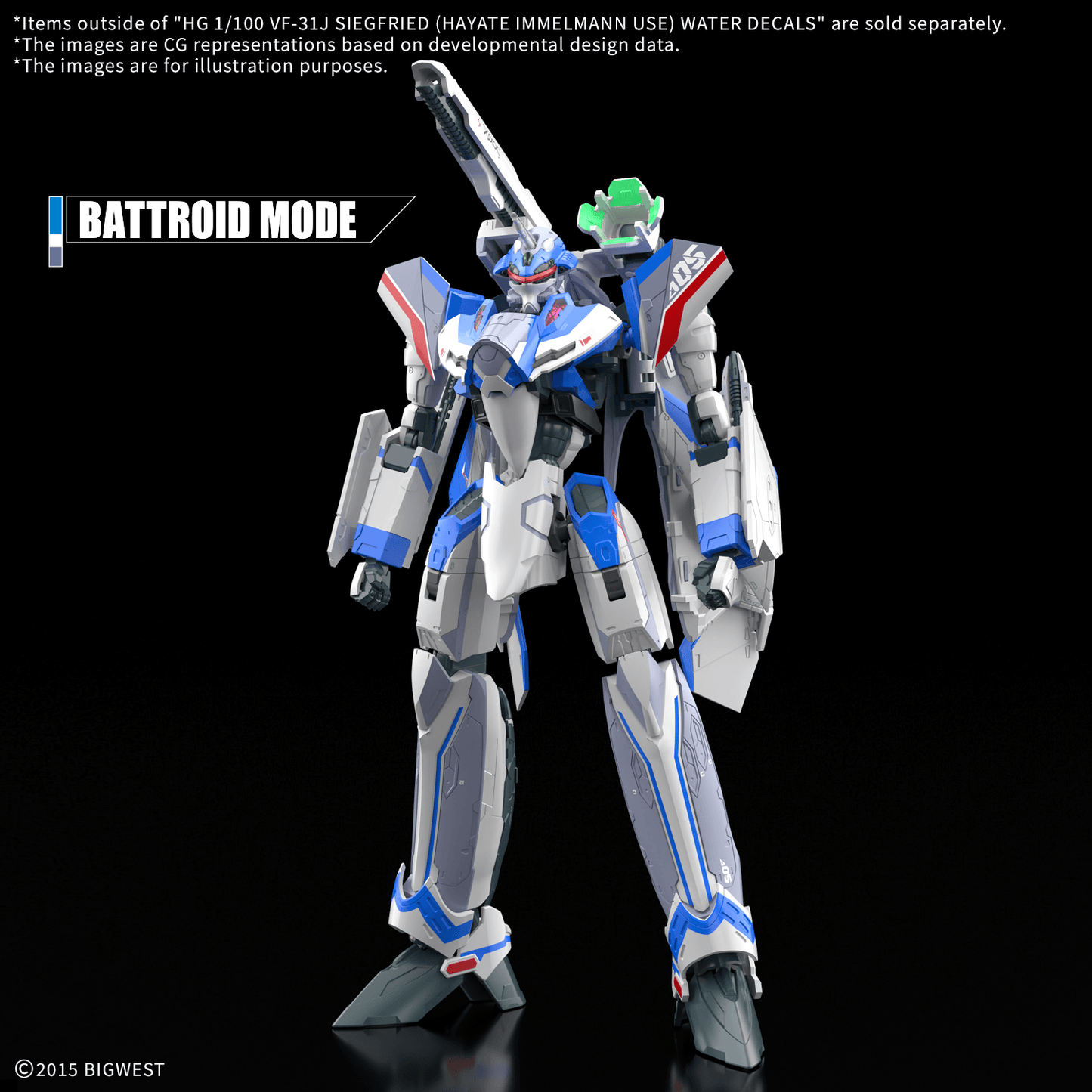 HG 1/100 VF-31 Siegfreid Water Decals (Macross Delta) - [Hayate Immelmann Use]