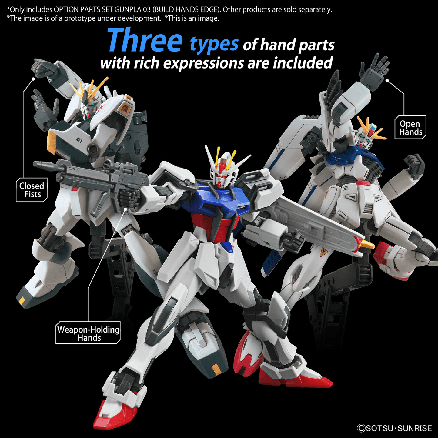 Option Parts Gunpla Set 03 - Build Hands Edge [Square]