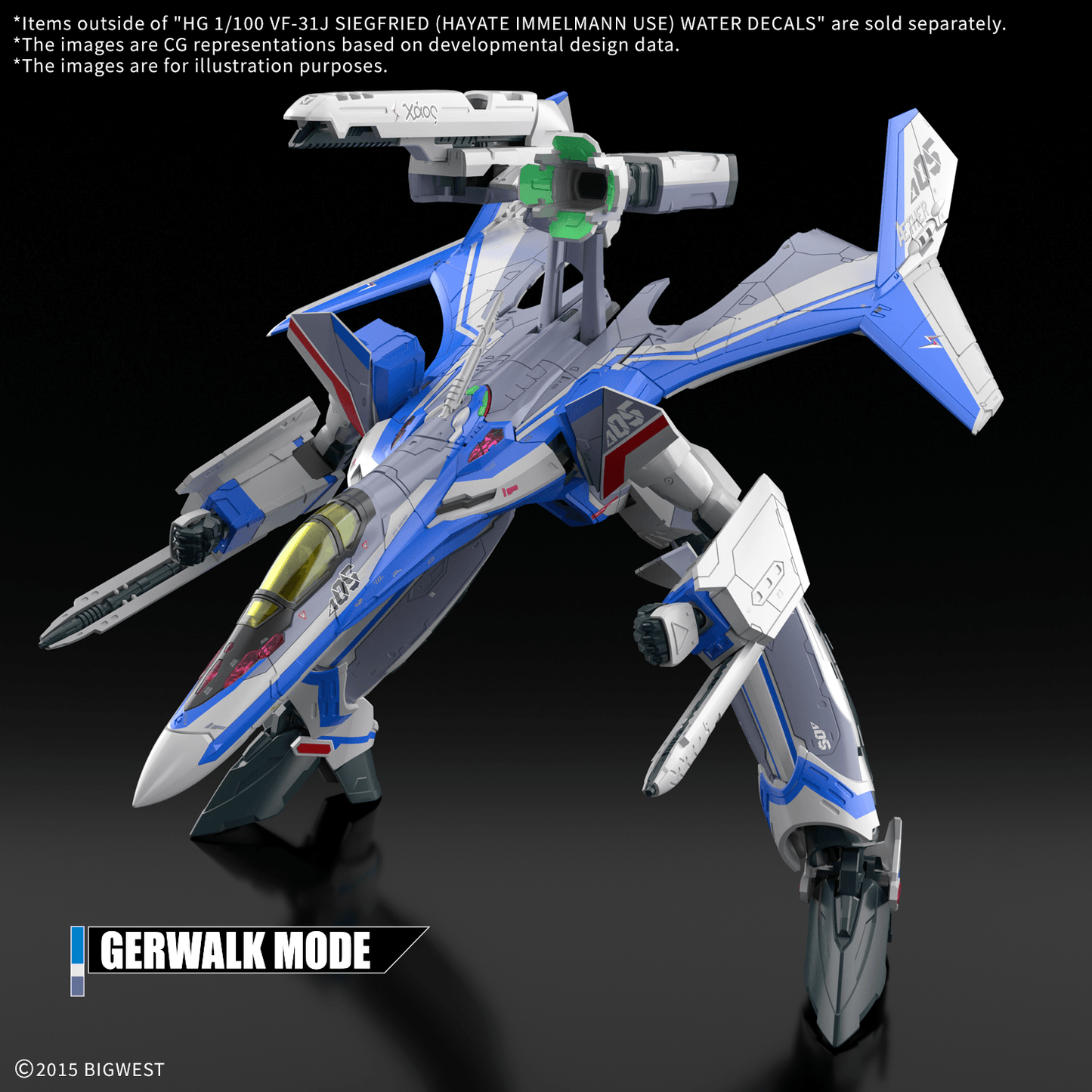 HG 1/100 VF-31 Siegfreid Water Decals (Macross Delta) - [Hayate Immelmann Use]