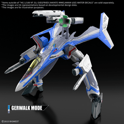 HG 1/100 VF-31 Siegfreid Water Decals (Macross Delta) - [Hayate Immelmann Use]