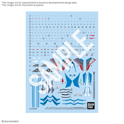 HG 1/100 VF-31 Siegfreid Water Decals (Macross Delta) - [Hayate Immelmann Use]
