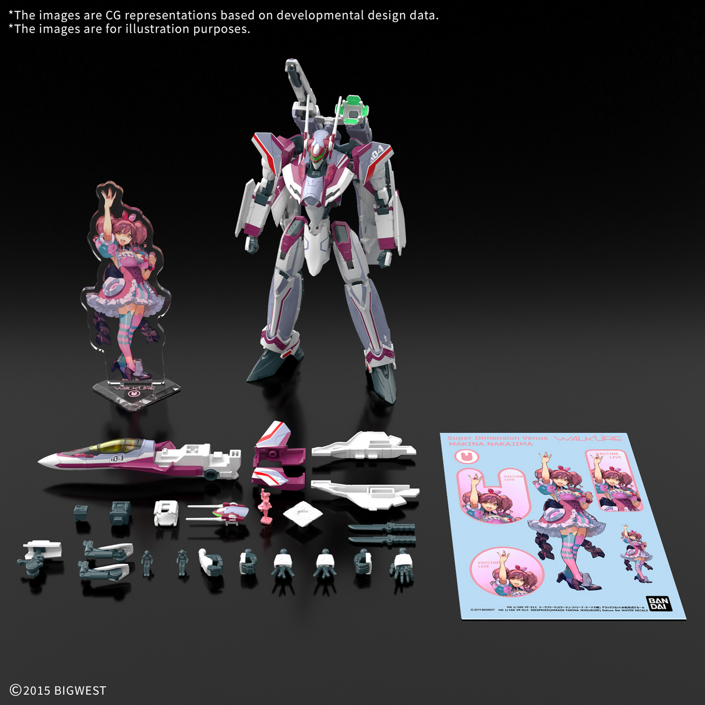 HG 1/100 VF-31C Siegfried [Mirage Farina Jenius Use] DELUXE SET