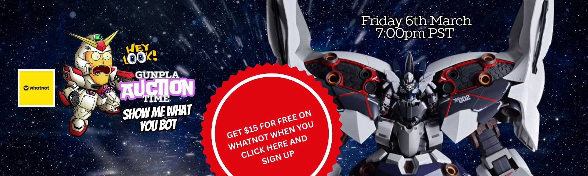 Gunpla Auction Time - Snapbuilds and New in the Box - $2500 sales challenge goal = Neo Zeong Narrative Version Auction + $100 Gift Card to our shop