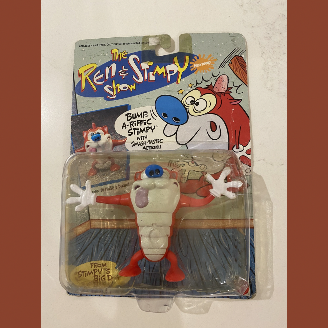 Bumperific Stimpy | Vintage Action Figure (On Card)