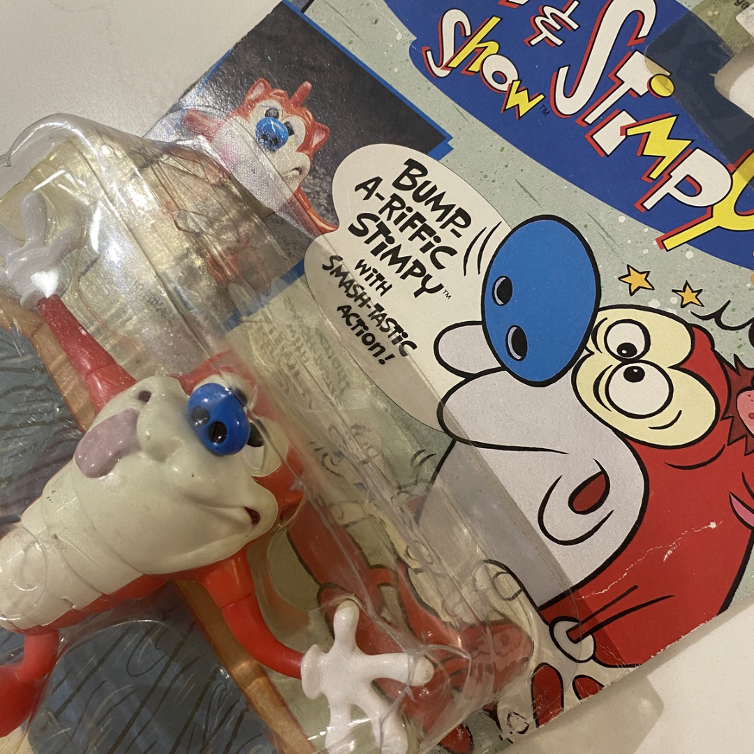 Bumperific Stimpy | Vintage Action Figure (On Card)