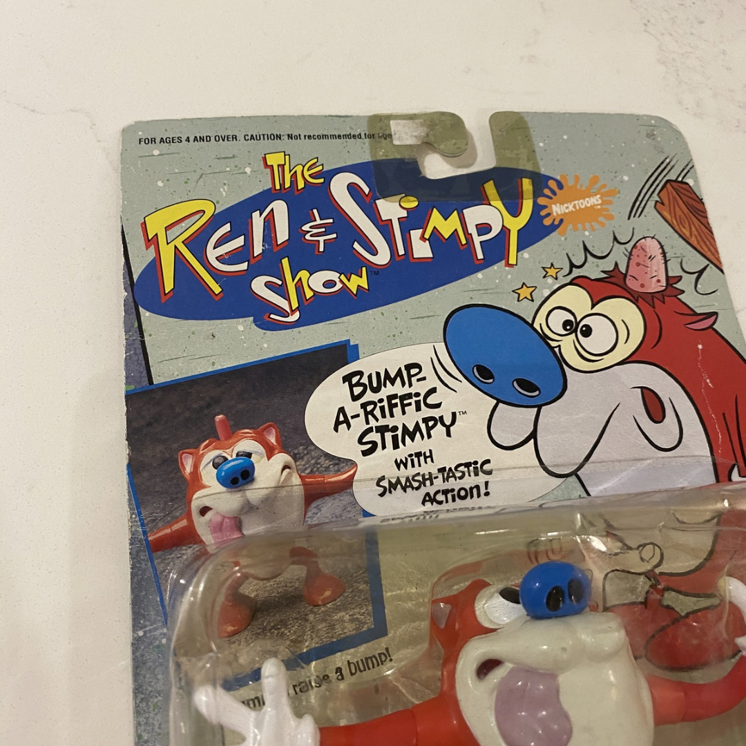 Bumperific Stimpy | Vintage Action Figure (On Card)
