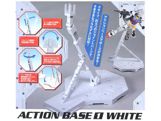 Action Base 1 - 1/100 Scale White Display Stand