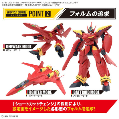 HG 1/100 VF-19 Fire Valkyrie with Sound Booster