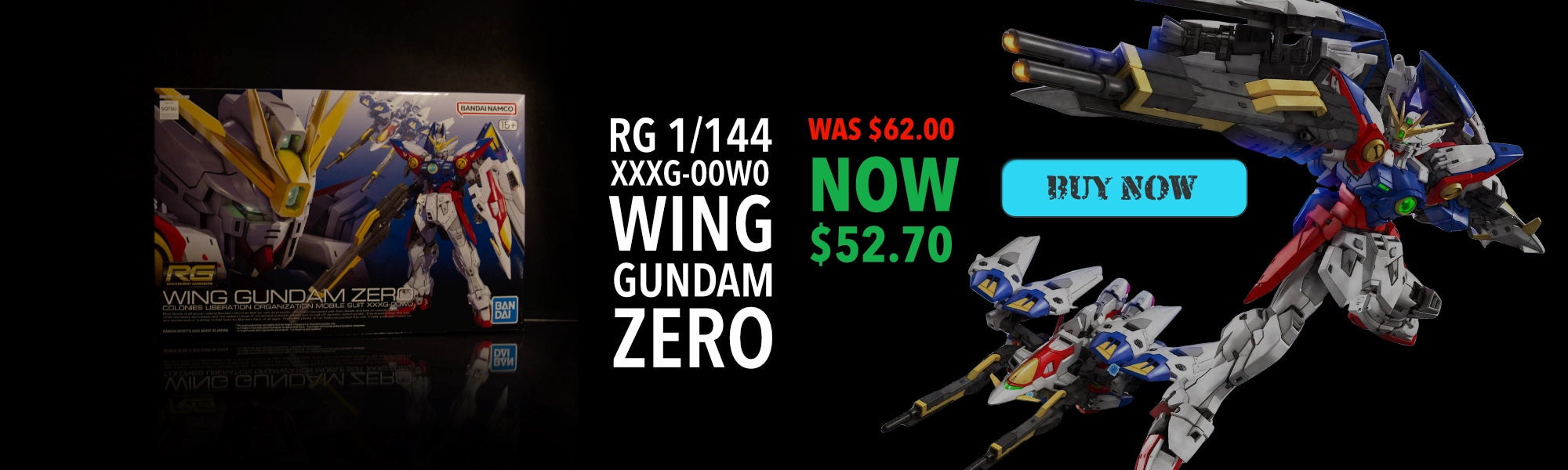 RG 1/144 Wing Gundam Zero 15% Off!