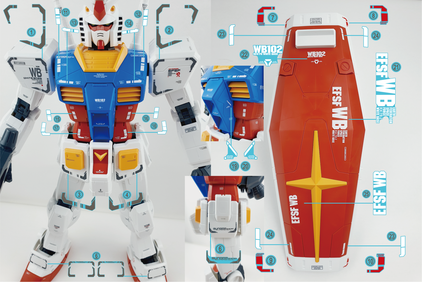 1/100 Megasize RX-78-2 Water Decal [DELPI DECAL]