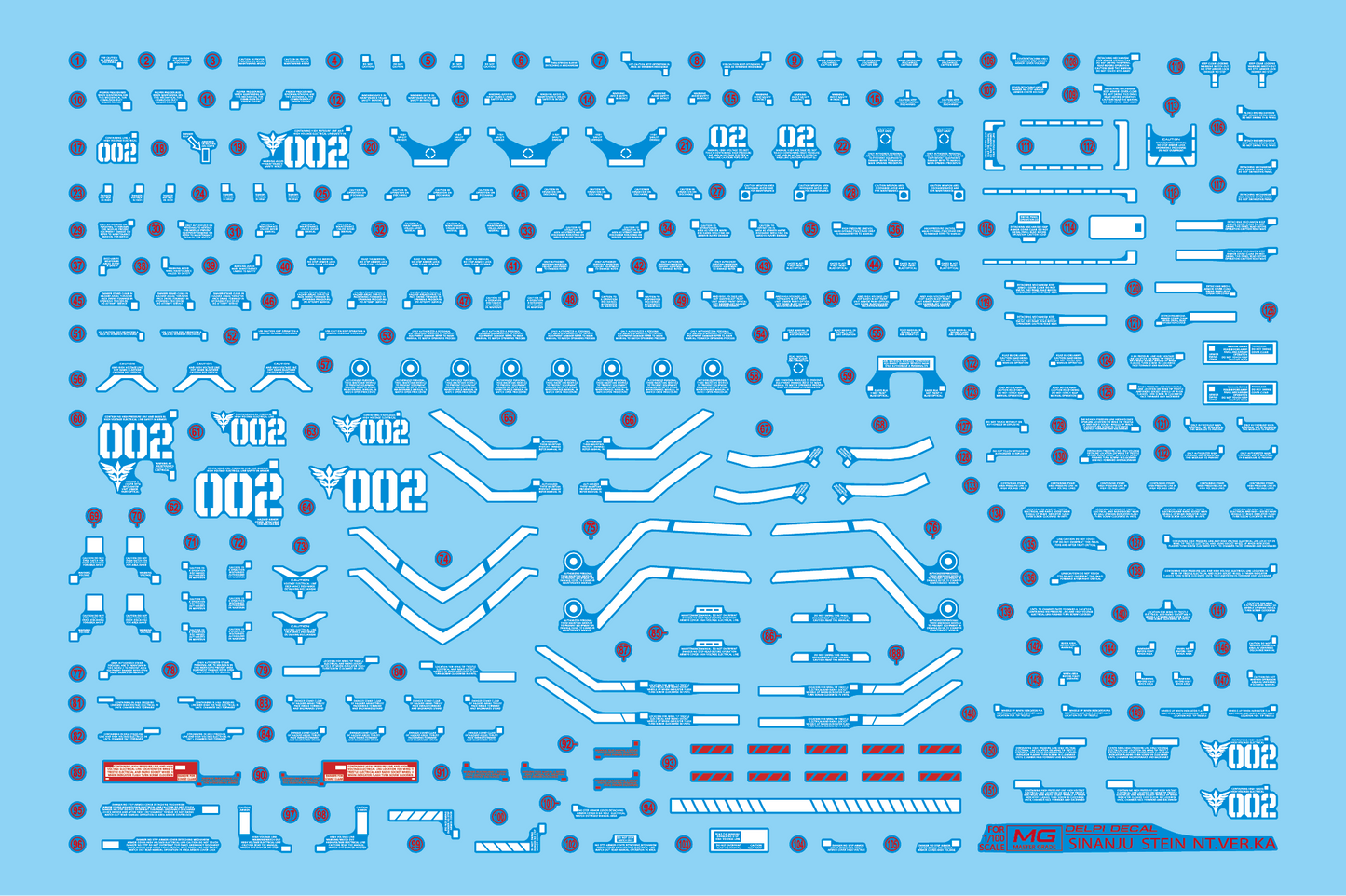 MG 1/100 Sinanju Stein Narrative Ver.Ka Water Decal [DELPI DECAL]