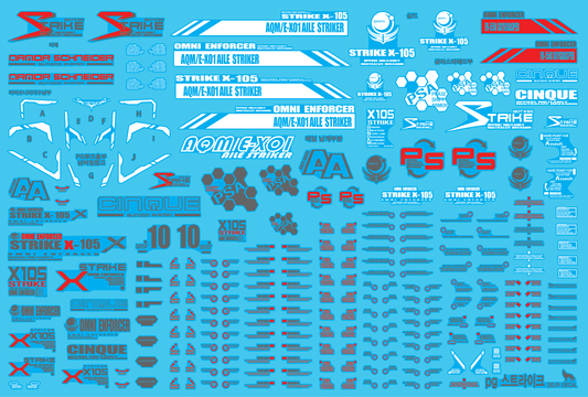PG 1/60 Strike Gundam Water Decal 2.0 [DELPI DECAL]