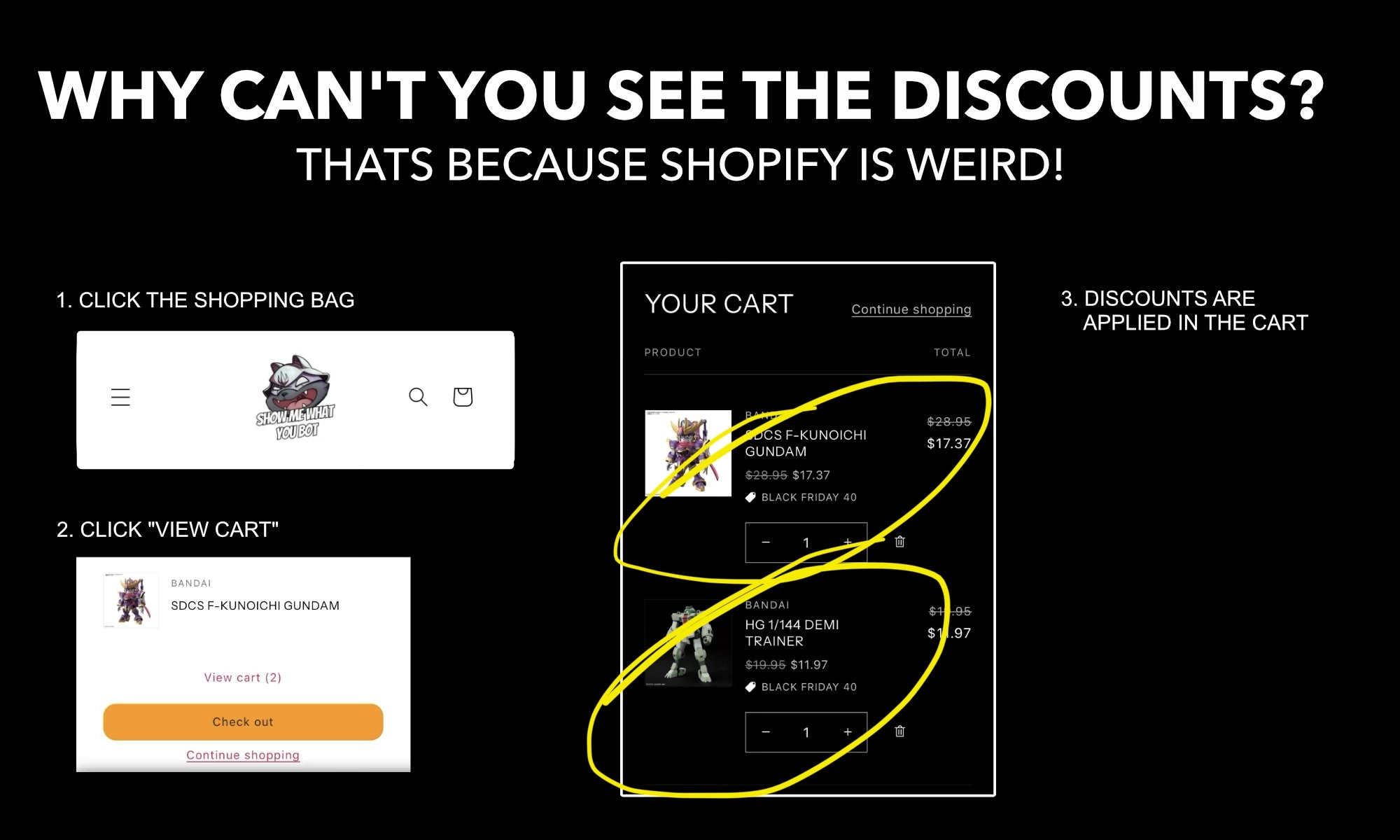 Why can't you see the discounts?