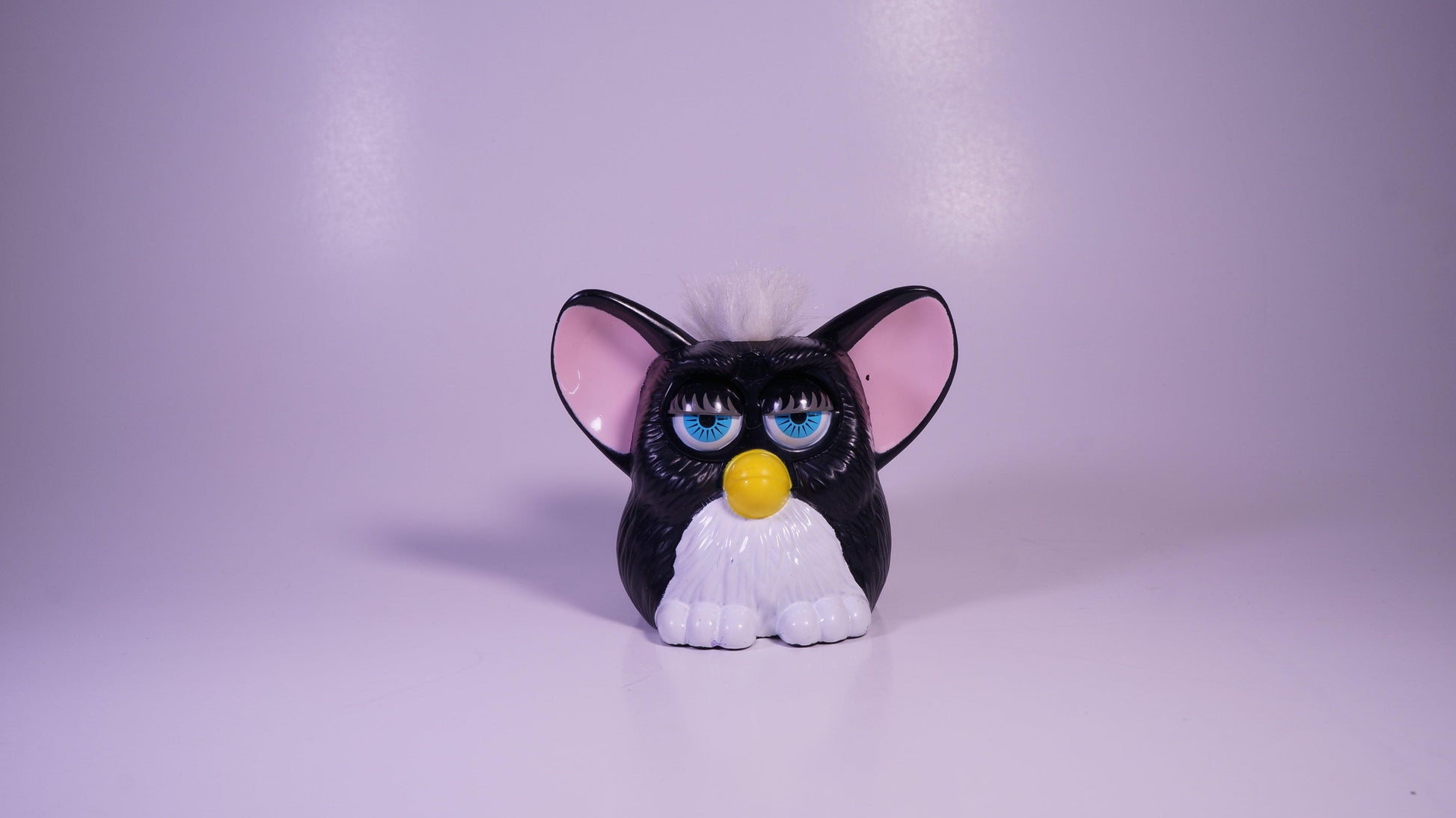 Blinking Furby [Black and White] - Vintage Mcdonald's Toy - Show Me What You Bot