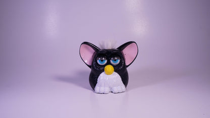 Blinking Furby [Black and White] - Vintage Mcdonald's Toy - Show Me What You Bot