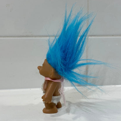 Baby Troll Doll | 1990's Vintage Figure | Blue Hair - Show Me What You Bot