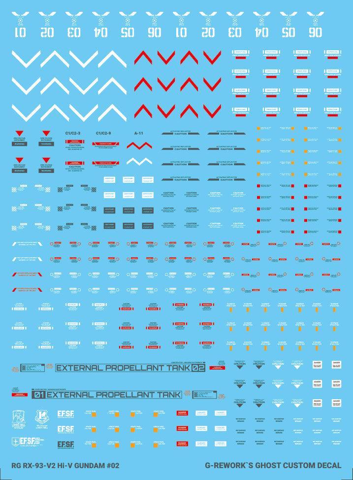 CD-RG36 - RG 1/144 RX-93-2 Hi V Gundam Water Decal [G-REWORK] - Show Me What You Bot