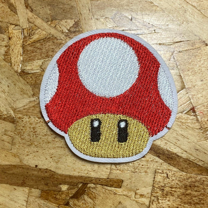 Mario's Magic Mushroom Iron-On Patch - Show Me What You Bot