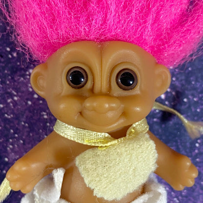 Baby Troll Doll | 1992 Vintage Figure | Pink Hair - Show Me What You Bot