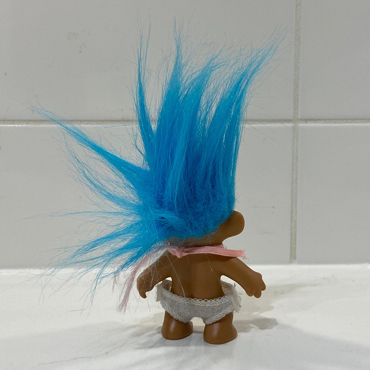 Baby Troll Doll | 1990's Vintage Figure | Blue Hair - Show Me What You Bot