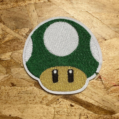 Mario's 1UP Mushroom Iron-On Patch - Show Me What You Bot
