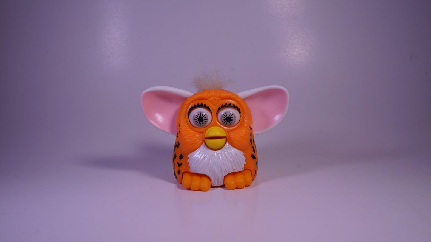 Stomping Furby [Orange Spotted] - Vintage Mcdonald's Toy - Show Me What You Bot