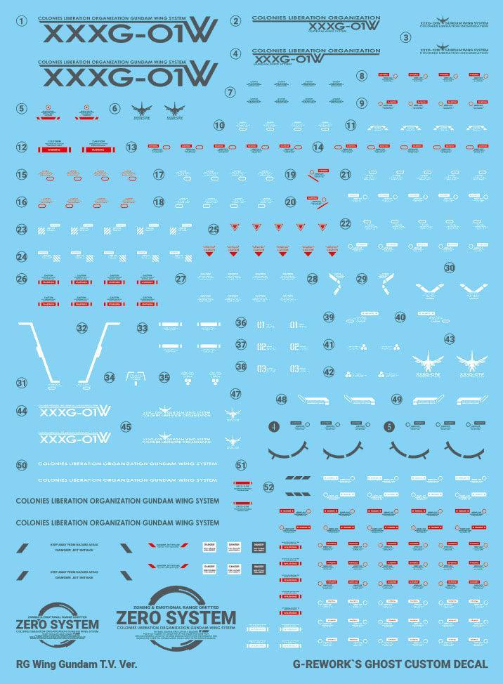 CD-RG35 - RG 1/144 Wing Gundam TV Ver. Water Decal [G-REWORK] - Show Me What You Bot