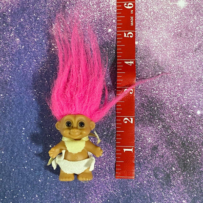 Baby Troll Doll | 1992 Vintage Figure | Pink Hair - Show Me What You Bot