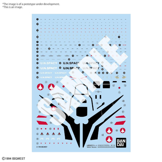 HG 1/100 YF-19 Water Decals [2023] - Show Me What You Bot