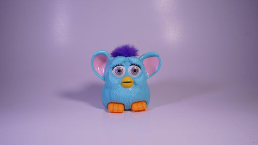 Rolling Furby [Light Blue with Purple] - Vintage Mcdonald's Toy - Show Me What You Bot