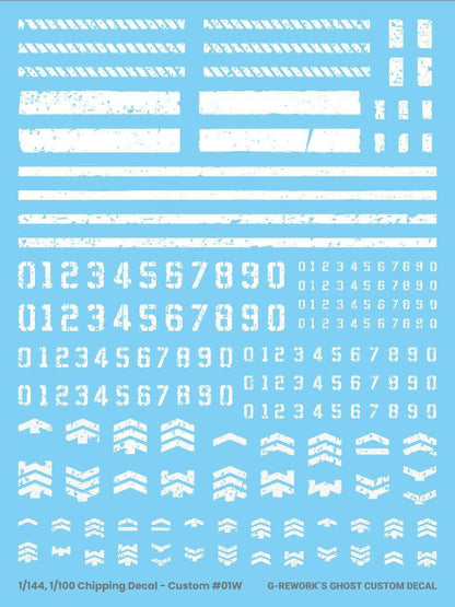 CP-CU-01-W - (White) Chipping Decal Custom Water Decal [G-REWORK] - Show Me What You Bot