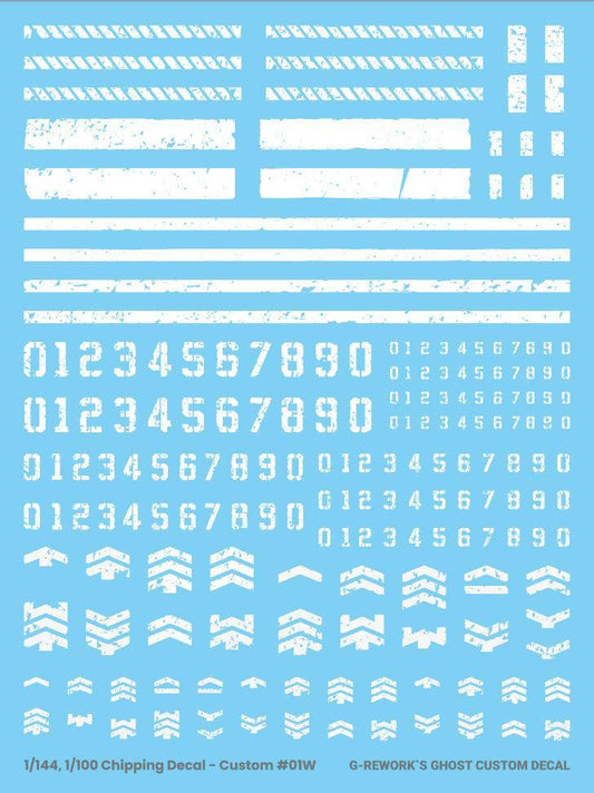 CP-CU-01-W - (White) Chipping Decal Custom Water Decal [G-REWORK] - Show Me What You Bot