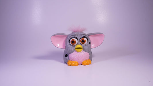 Shifty Eyes Furby [Grey and Pink] - Vintage Mcdonald's Toy - Show Me What You Bot