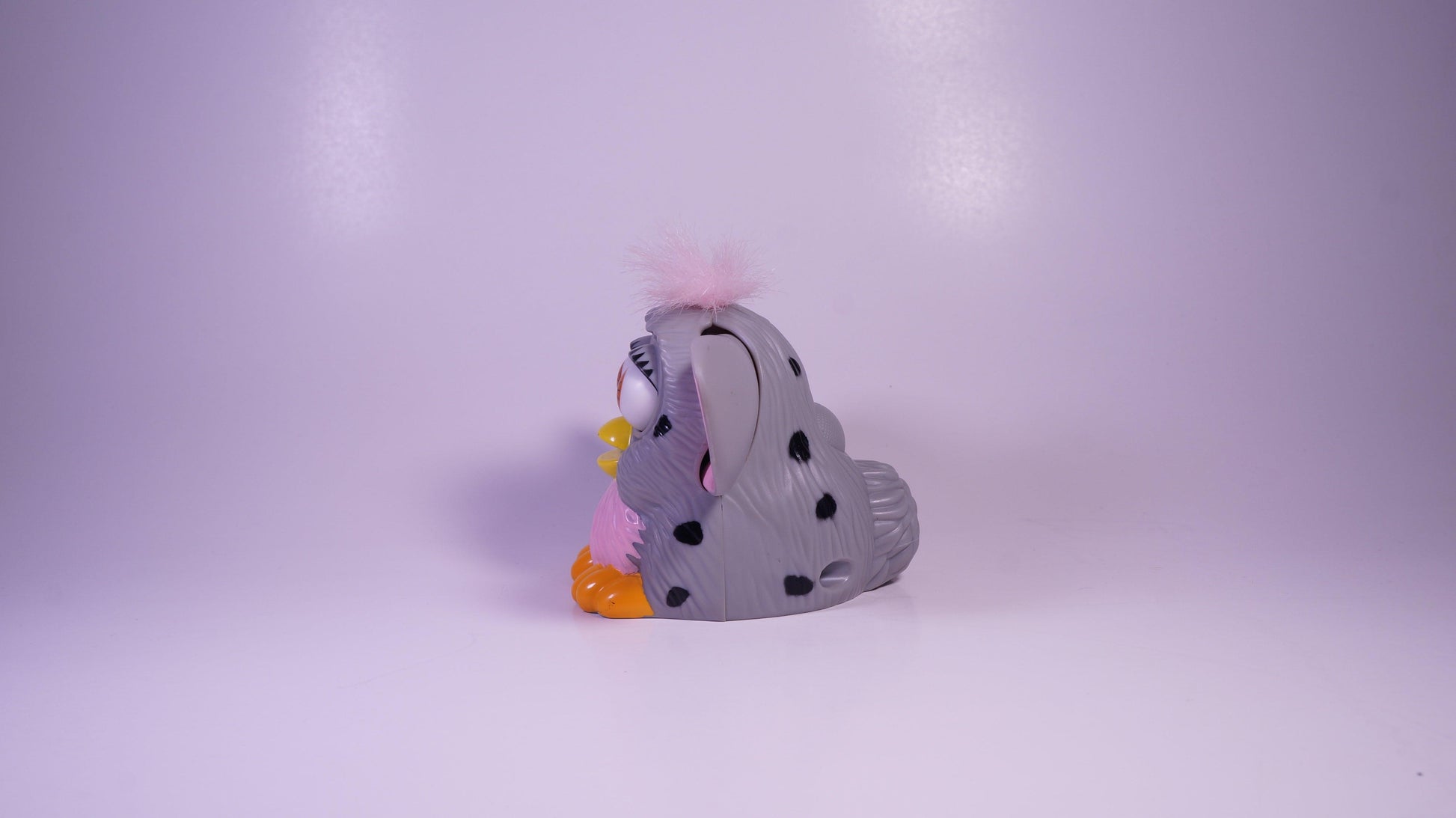 Shifty Eyes Furby [Grey and Pink] - Vintage Mcdonald's Toy - Show Me What You Bot